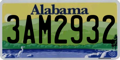 AL license plate 3AM2932
