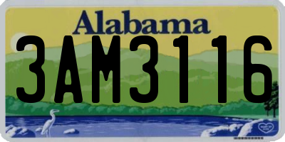 AL license plate 3AM3116