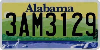 AL license plate 3AM3129