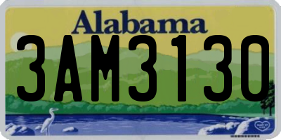 AL license plate 3AM3130