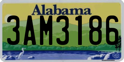 AL license plate 3AM3186