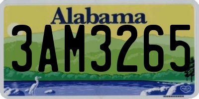 AL license plate 3AM3265