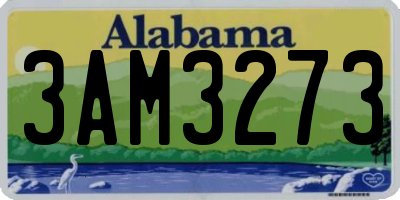 AL license plate 3AM3273