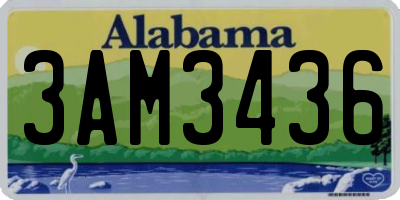 AL license plate 3AM3436