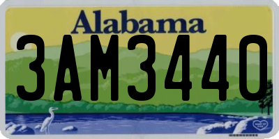 AL license plate 3AM3440