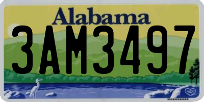 AL license plate 3AM3497