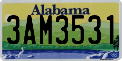 AL license plate 3AM3531