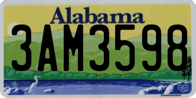AL license plate 3AM3598