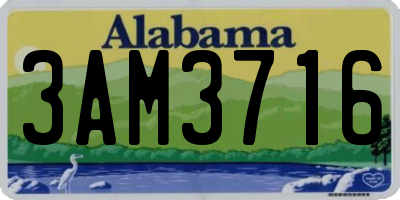 AL license plate 3AM3716