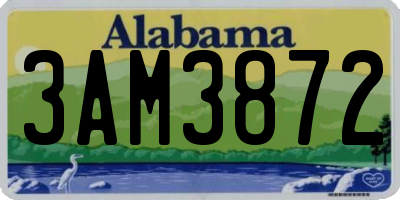 AL license plate 3AM3872
