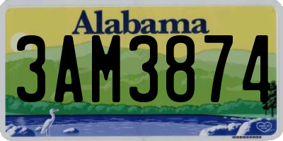 AL license plate 3AM3874