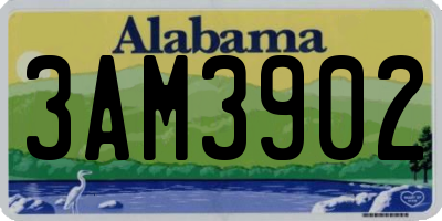 AL license plate 3AM3902