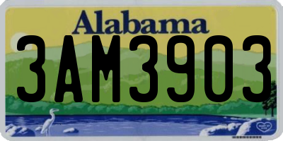 AL license plate 3AM3903