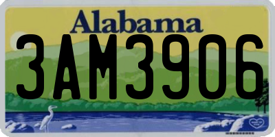 AL license plate 3AM3906