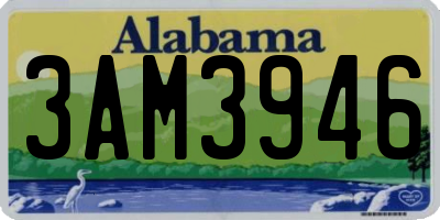 AL license plate 3AM3946
