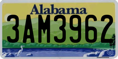 AL license plate 3AM3962