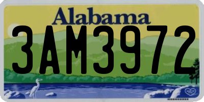 AL license plate 3AM3972