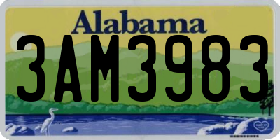 AL license plate 3AM3983