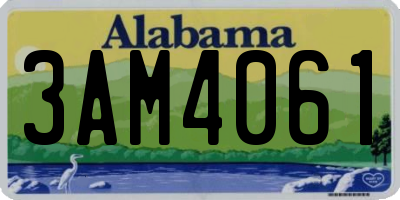 AL license plate 3AM4061