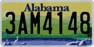 AL license plate 3AM4148
