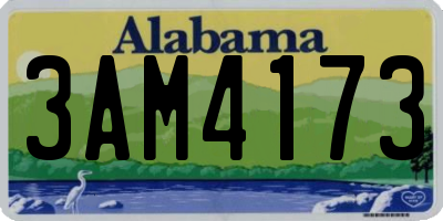 AL license plate 3AM4173