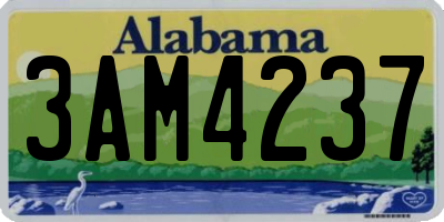 AL license plate 3AM4237