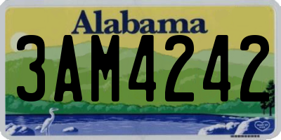 AL license plate 3AM4242