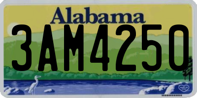 AL license plate 3AM4250