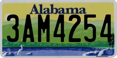 AL license plate 3AM4254