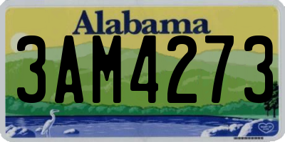 AL license plate 3AM4273