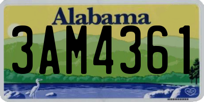 AL license plate 3AM4361