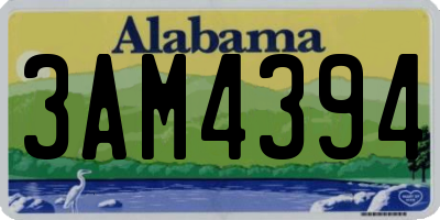 AL license plate 3AM4394