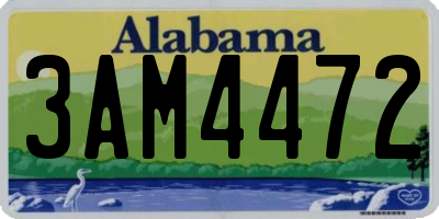 AL license plate 3AM4472