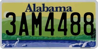 AL license plate 3AM4488