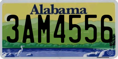 AL license plate 3AM4556