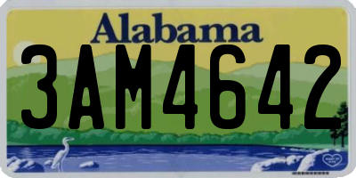 AL license plate 3AM4642