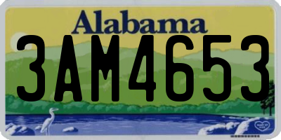 AL license plate 3AM4653
