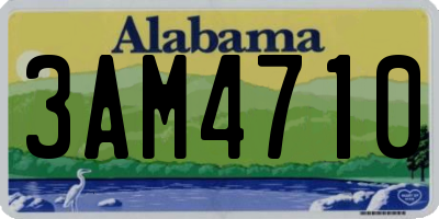 AL license plate 3AM4710