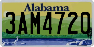 AL license plate 3AM4720
