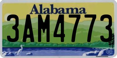 AL license plate 3AM4773
