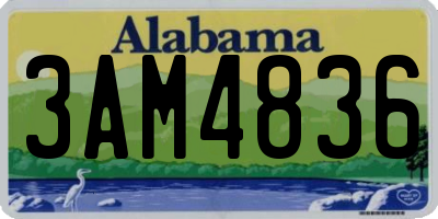 AL license plate 3AM4836