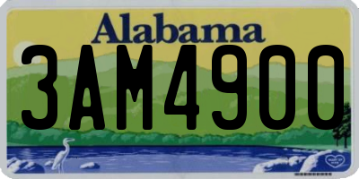 AL license plate 3AM4900