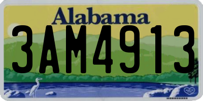 AL license plate 3AM4913
