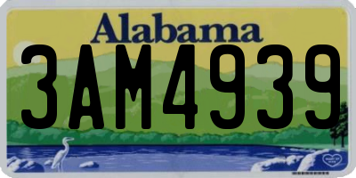 AL license plate 3AM4939