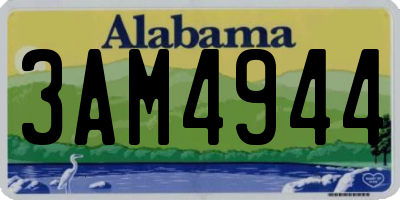 AL license plate 3AM4944