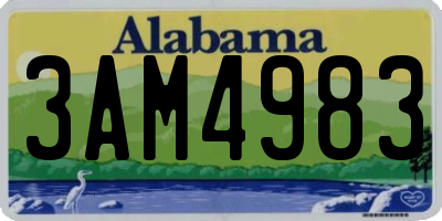 AL license plate 3AM4983
