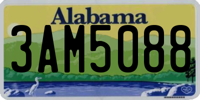 AL license plate 3AM5088