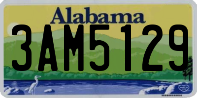 AL license plate 3AM5129