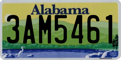 AL license plate 3AM5461