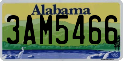 AL license plate 3AM5466